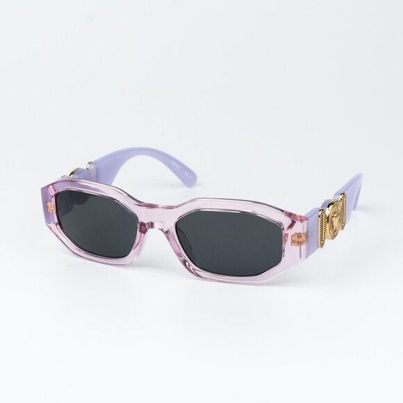 Versace KIDS Sunglasses Transparent Lavender Grey Rectangle VK4429U 552687 - Picture 1 of 10